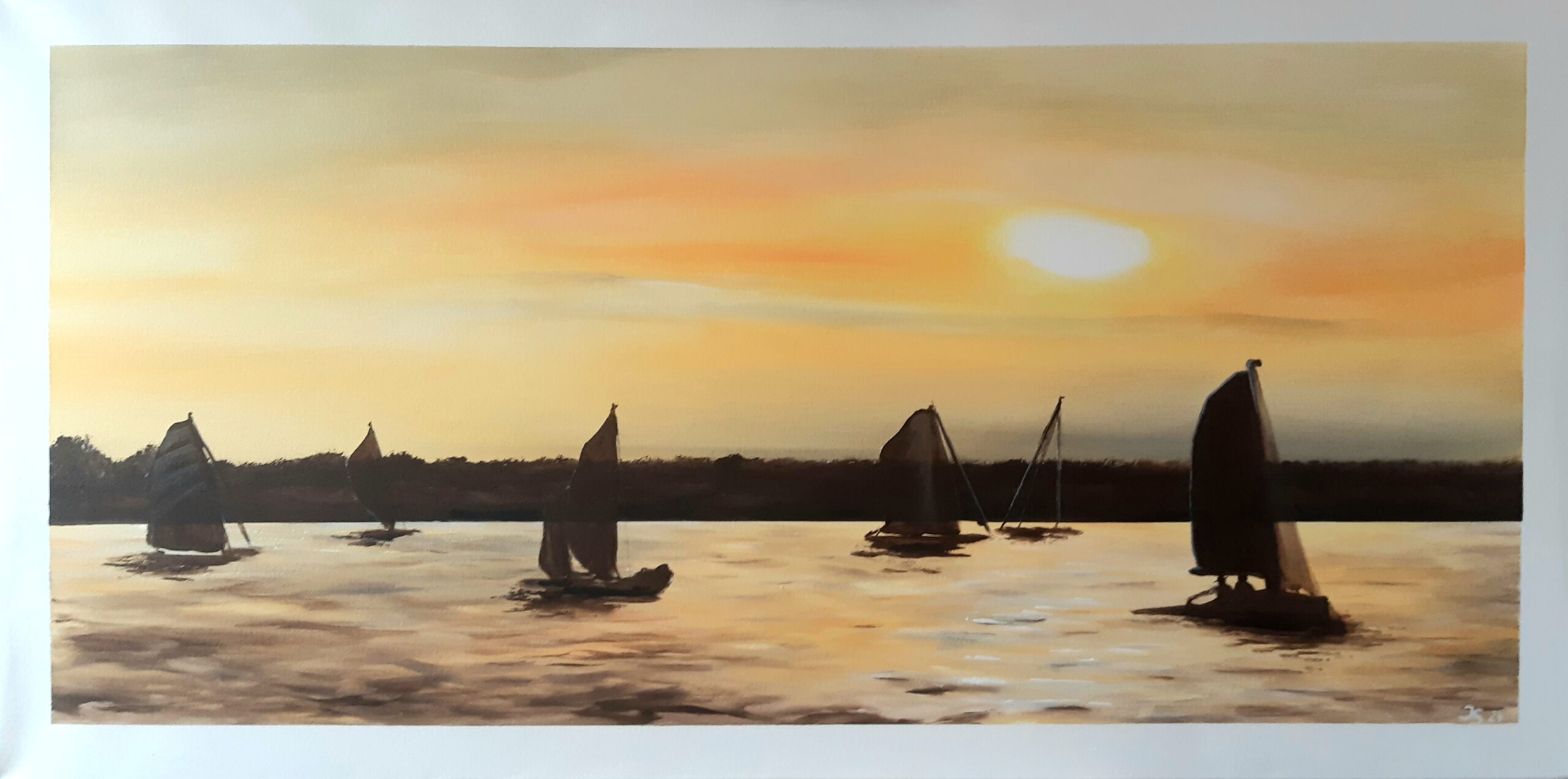 Boote im Dämmerlicht